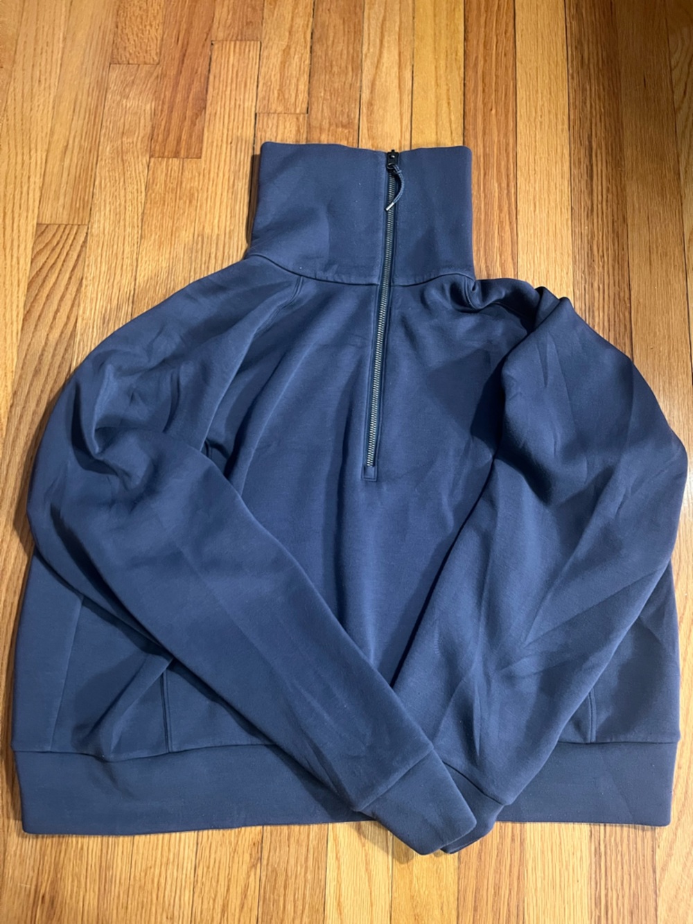 SPANX Airessentials Navy Half Zip-Up Pullover